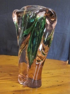 Antique Green Glass Vase - Picture 1 of 9