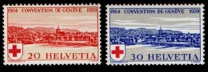 Switzerland 1939 75th Anniversary of Geneva Convention SG399-400 MNH - Bild 1 von 1