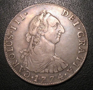 Old Colonial Pirate Highgrade 1774 Spanish Bolivia Silver 4 Reales Coin 4R - Picture 1 of 2