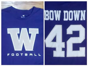 Washington Huskies Football Bow Down t-shirt College NEW nwot - Picture 1 of 8