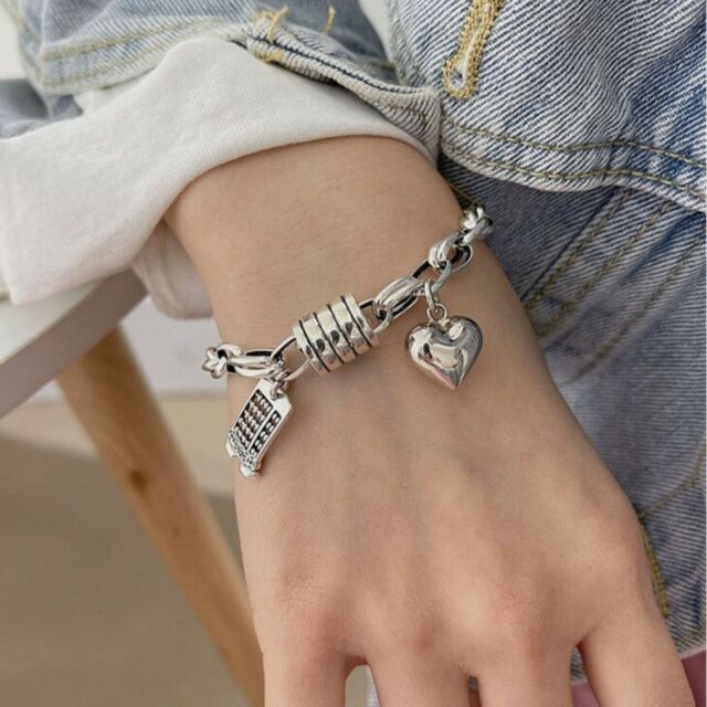 Hook Silver Chain Fashion Bracelets for sale | eBay