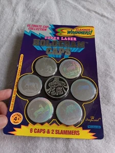 1994 POGS Sealed Hologram CAPS SLAMMER WHAMMERS - Ultra Rare 6 cap 2 slammers - Picture 1 of 6