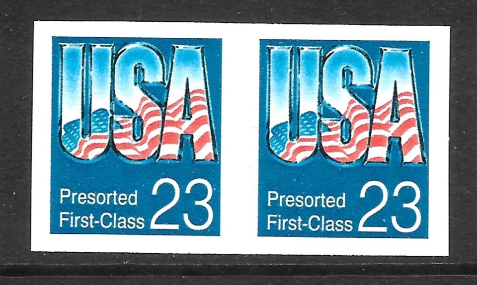 IMPERFORATE ERROR Coil Pair Scott #2607c, MNH Extra Fine---2024 Scott Cat $65 - Image 1 of 1