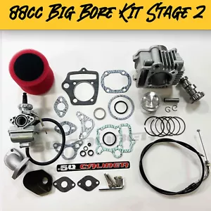 50 Caliber Racing 88cc Pit Bike Stage 2 Big Bore Kit for Honda XR70 CR70 1988-11 - Foto 1 di 12
