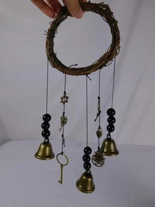 Handmade Witches Bells Grapevine 4" Brass Charms - New - Witchcore Folk - Picture 1 of 5