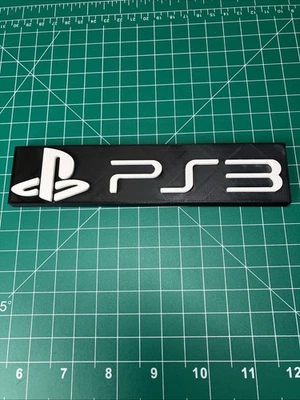 Impreso en 3D Sony PlayStation 3 PS3 Logo Letrero Pantalla Fan Art Videojuego #2 Foto 1 de 3