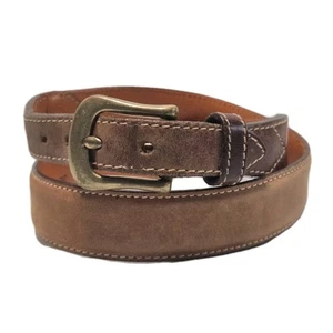 Cinturón de jean informal Timberland cuero marrón envejecido cosido talla 30 - Imagen 1 de 10
