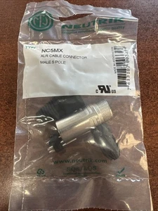 Neutrik NC5MX XLR 5 pin maschio illuminazione DMX nichel/argento 1063 - Foto 1 di 2