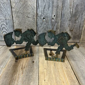 Vtg Judaica Bookends, Lehi Mivrak Newspaper Boy, 1947-48 Pair Made In Israel - Picture 1 of 9