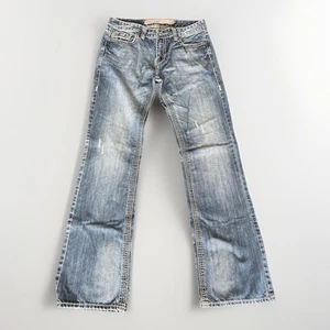 Rock & Roll Cowboy Pistol Slim Bootcut 33x35 Jeans Thick Stitch 100% Cotton - Picture 1 of 18