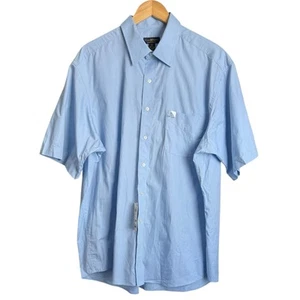 Club Room Men’s Blue Short Sleeve Button Up Shirt Size XL Regular Fit Neck 17.5 - Picture 1 of 7