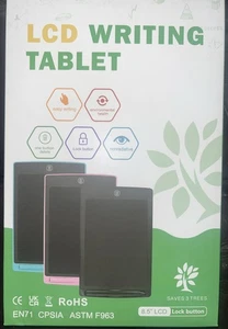 8.5' Electronic LCD Digital Writing Tablet Pad Board Drawing Graphics Kids-PINK - Picture 1 of 4
