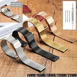 Milanaise Loop Mesh Metall Edelstahl Ersatz Uhrenarmband Watch Strap 14-22mm DE - Bild 1 von 15