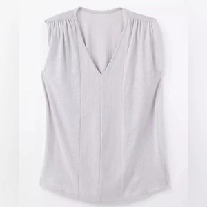 Good Hart Womens 100% Cotton V-neck Tank Size Medium Lilac Clean Girl Office - Picture 1 of 10