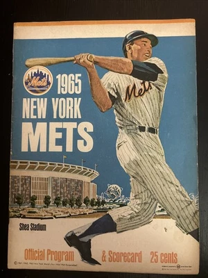 New York Mets Baseball Program vs Cardinals Scored Cards Win 6-2 July 4, 1965! - Image 1 of 4