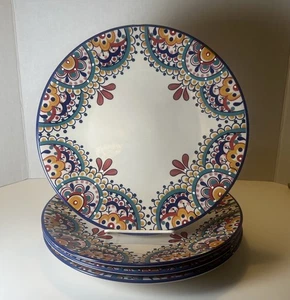 (4) Dash Of That Elle Böhmisches Steingut 11" Essteller - Bild 1 von 9