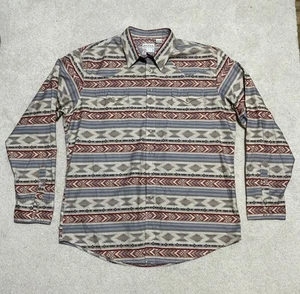 Roper Pearl Snap Shirt Mens XL Aztec Southwestern Rancher Cowboy Print Gray Red - Picture 1 of 12