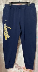 LACOSTE Sport Jogginghose blau Baumwollmischung Kordelzug Größe XL - Bild 1 von 13