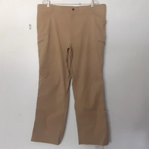 Pantalone Wrangler serie outdoor tela flessibile escursionismo cargo 42x30 marrone tasche zip - Foto 1 di 10