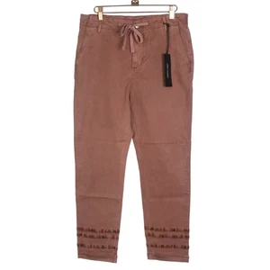 Neu mit Etikett Driftwood mauve bestickte Nähte Bündchen Bein Kordelzug khaki Hose GR XL - Bild 1 von 12