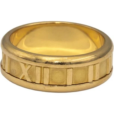 TIFFANY & CO. Vintage 18k Yellow Gold Atlas Collection Band Ring Size 7 - Image 1 of 4