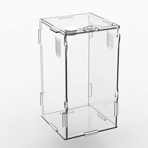 Acrylic Mini Reptile Tank Habitat Transparent Terrariums with Loc - Picture 1 of 9