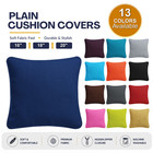 Cushion Cover Premium Cotton Plain Dyed Home Sofa Decor Cushion Case 16