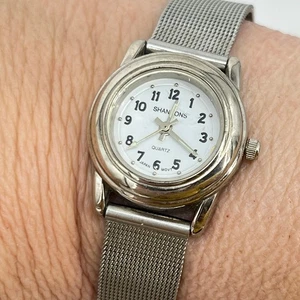 Vintage Shannons Silber Quarz Mesh verstellbares Band funktioniert neue Batterie  - Bild 1 von 5