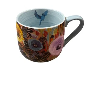 Greenbox Kunst + Kultur Keramiktasse mit malerischem Blumendruck 3,5" x 3,5" - Bild 1 von 5