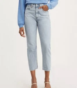Jeans rectos Levi's Wedgie talla 27 Montgomery lavado claro al horno 100 % algodón - Imagen 1 de 7