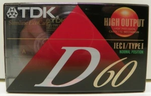 TDK High Output D60 Blank Audio Cassette tape - Picture 1 of 2