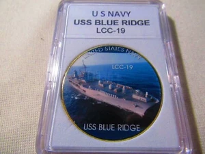 Moneda de desafío USS Blue Ridge (LCC-19) Marina de los Estados Unidos - Imagen 1 de 12
