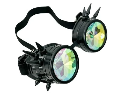 Vintage Steampunk Goggles Kaleidoscope Sunglasses Gothic Retro Cosplay Party NFS - Image 1 of 4
