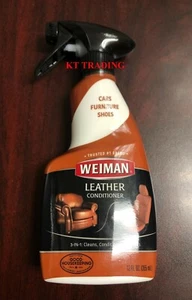 Weiman LEATHER CONDITIONER CLEANER Protect Restore Car Auto Seat Shoe Sofa 12oz - Picture 1 of 10