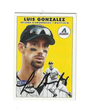 Signed LUIS GONZALEZ Arizona Diamondbacks 2000 Fleer Tradition card #99 w/COA