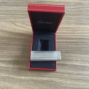 ENCENDEDOR CARTIER GRANDE OVALADO MUST VENDOME TOTALMENTE FUNCIONAL VINTAGE PLATEADO - Imagen 1 de 9