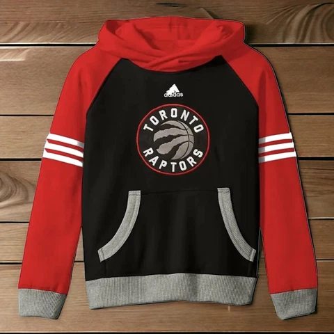 Toronto Raptors Youth Hoodie Medium Adidas Sweatshirt NBA🌿1207 Cover