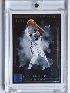 2018 Panini Impeccable Joel Embiid #8 SILVER /49 Edition - Ready to Grade - Picture 1 of 3