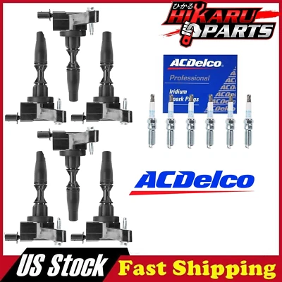 6x Spark Plug & 6x Ignition Coil For Chevrolet Colorado GMC Cadillac - Image 1 of 4