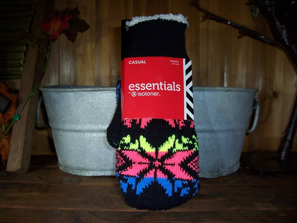 ОСНОВНЫЕ ЖЕНСКИЕ ISOTONER ВЯЗАНЫЕ ЗИМНИЕ ПЕРЧАТКИ ОДИН РАЗМЕР ЯРКИЕ ЦВЕТА СТИЛЬНЫЙ НОВЫЙ - Изображение 1 из 1