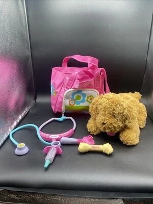 Barbie Cachorro Perro y Bolsa Portadora Mascota Doctor Veterinario 2006 Set Probado Sonido Funciona Foto 1 de 4