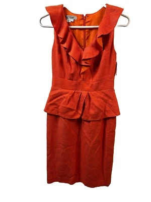 Vestido Kay Unger Mujer 0 100% Seda Noche Evento Fiesta Cóctel Graduación Forrado Foto 1 de 4