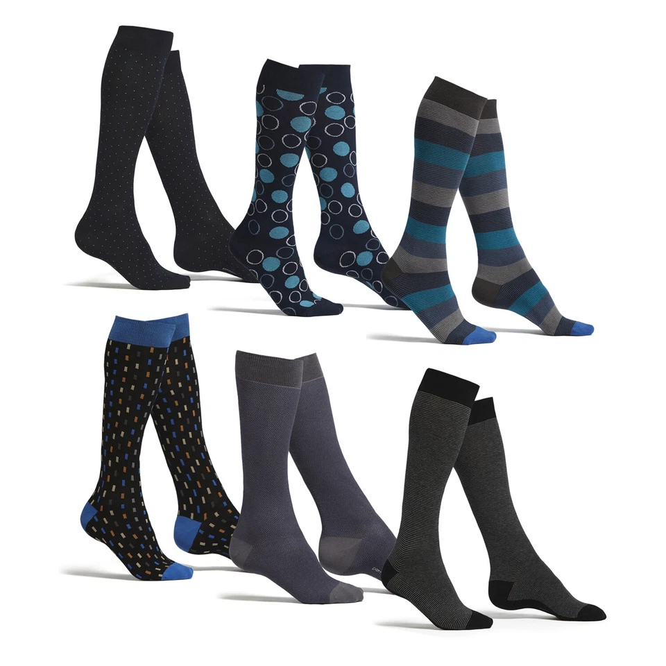 Pack 6 Paia Calze Uomo POMPEA Caldo Cotone Lungo 6 Modelli