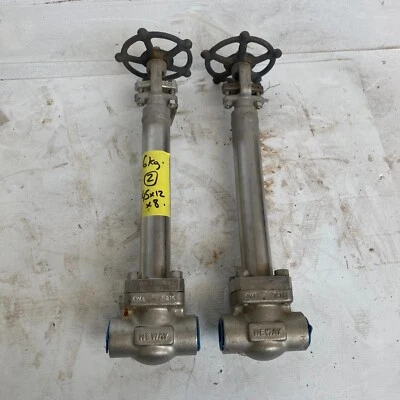 NEWAY 1 inch 1" F316 stainless body Class 800 socket weld gate valve Rising Stem - Image 1 of 4