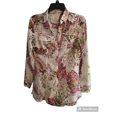 Massimo dutti 100% silk Floral  top Xs Boho Feminine Classic - Image 1 of 4