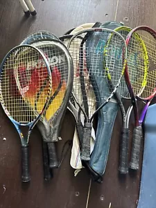 Prince Wilson Head Dunlop Ektelon i.s12 Tennis & Racquets. 8 Piece Lot - Picture 1 of 14