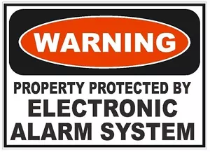 Electronic Alarm System Sticker Home Work Safety Business Sign Decal Label D242 - Picture 1 of 1