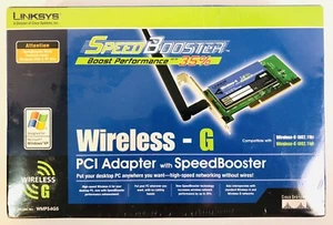 Linksys Wireless G PCI Adapter with SpeedBooster - Model WMP54GS - NEW/SEALED! - Picture 1 of 5