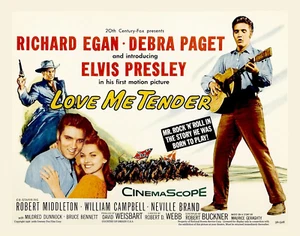 ELVIS PRESLEY in LOVE ME TENDER 1956 SEIN ERSTER FILM 11 x 14 LOBBY TITELKARTE - Bild 1 von 1