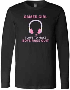Gamer Girl Funny Quote Gaming Video Games Teens Firends Family Gift T-Shirt - Picture 1 of 3